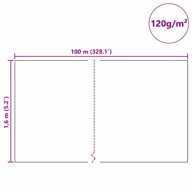 Šalčio apsaugos augalų flisas Balta 100 x 1,6 m