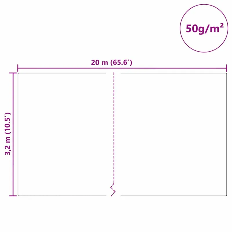 Šalčio apsaugos augalų flisas Balta 20 x 3,2 m