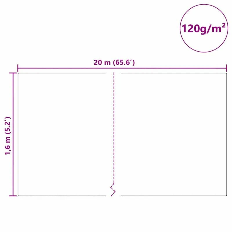 Šalčio apsaugos augalų flisas Žalia 20 x 1,6 m