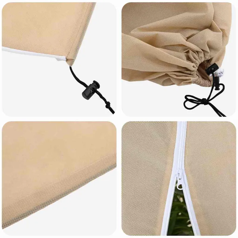 Šalčio Apsauginiai Augalų Fleece Dangčiai 5 pcs Smėlio