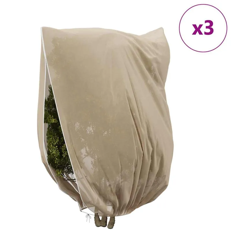 Šalčio Apsauginiai Augalų Fleece Dangčiai 3 pcs Smėlio