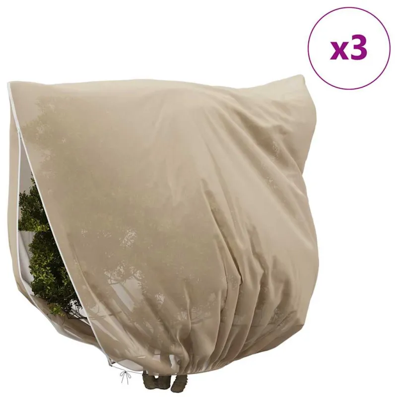 Šalčio Apsauginiai Augalų Fleece Dangčiai 3 pcs Smėlio