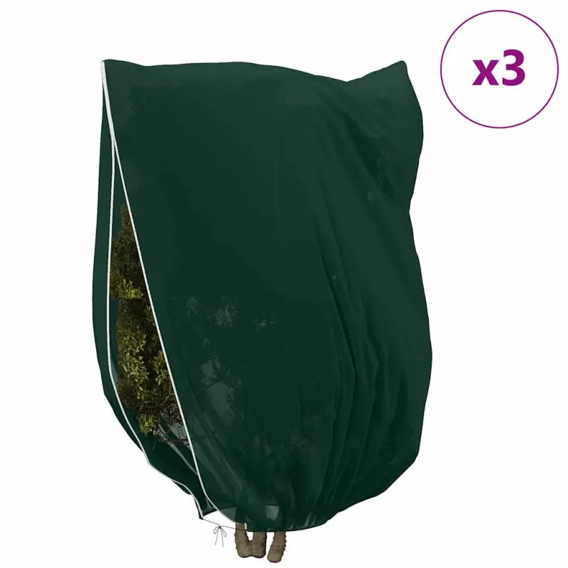 Šalčio Apsauginiai Augalų Fleece Dangčiai 3 pcs Žalia 2,4 x 2 m
