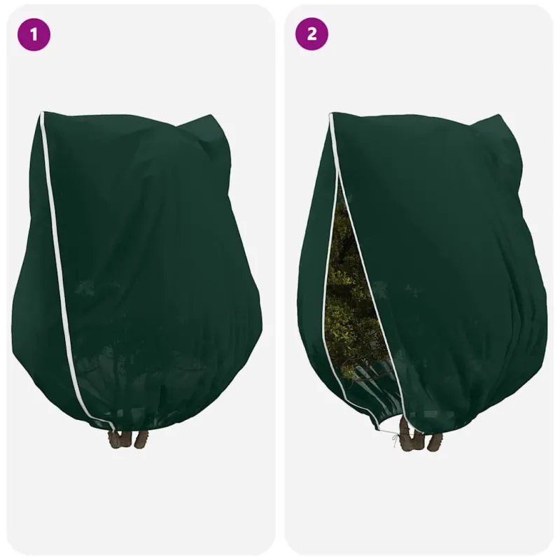 Šalčio Apsauginiai Augalų Fleece Dangčiai 3 pcs Žalia