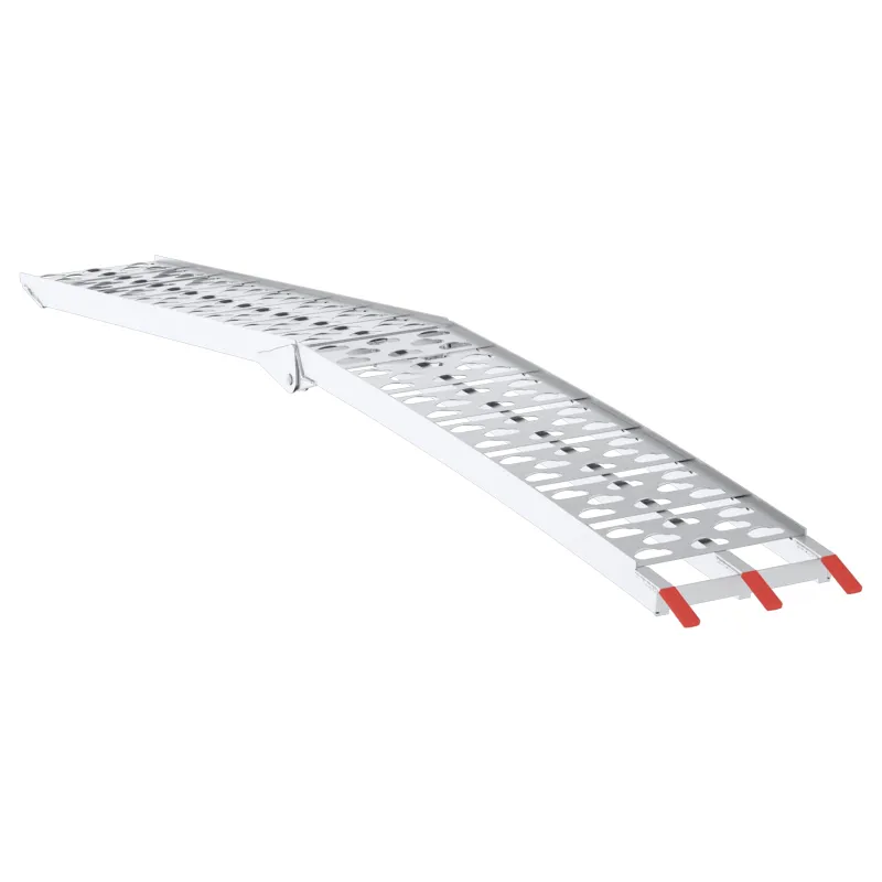 Sulankstoma motociklinės rampos 340 kg per rampa 2 pcs Sidabro
