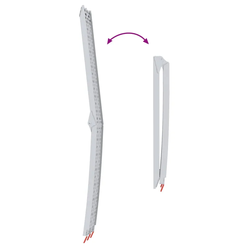 Sulankstoma motociklinės rampos 340 kg per rampa 2 pcs Sidabro