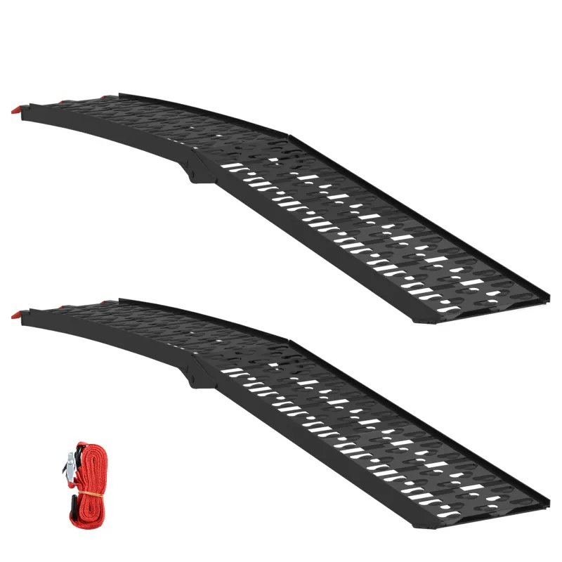 Sulankstoma motociklinės rampos 340 kg per rampa 2 pcs Juodas