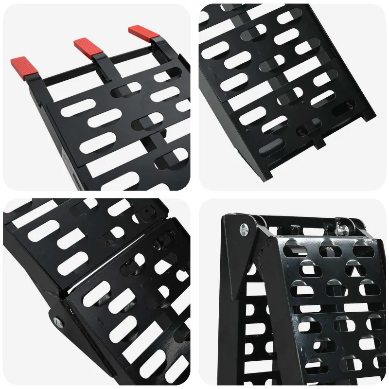Sulankstoma motociklinės rampos 340 kg per rampa 2 pcs Juodas