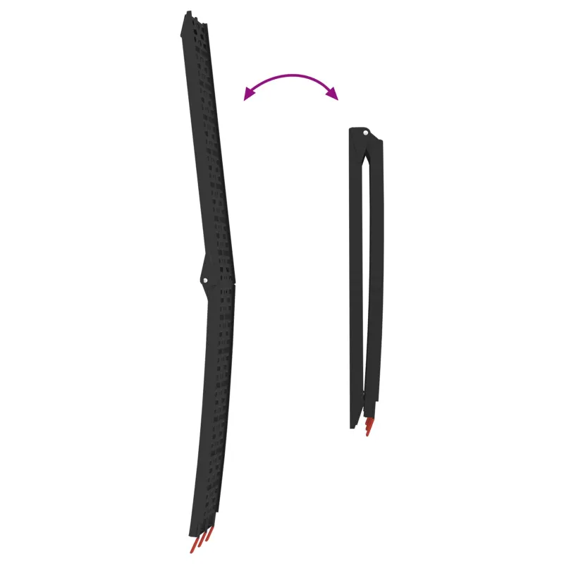 Sulankstoma motociklinės rampos 340 kg per rampa 2 pcs Juodas