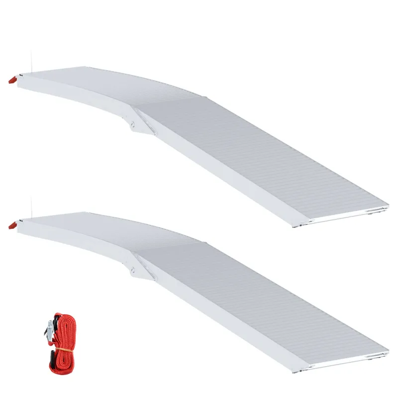 Motociklo rampos 680 kg 2 pcs Sidabro 205 x 28 x 5 cm Aliuminis