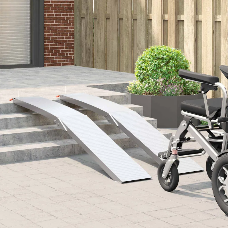 Motociklo rampos 680 kg 2 pcs Sidabro 205 x 28 x 5 cm Aliuminis