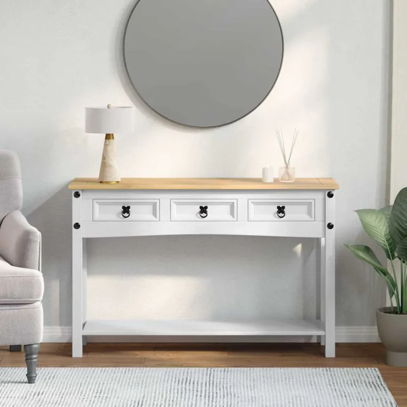 Žurnalinis staliukas su stalčių Corona Balta 114 x 34,5 x 73 cm