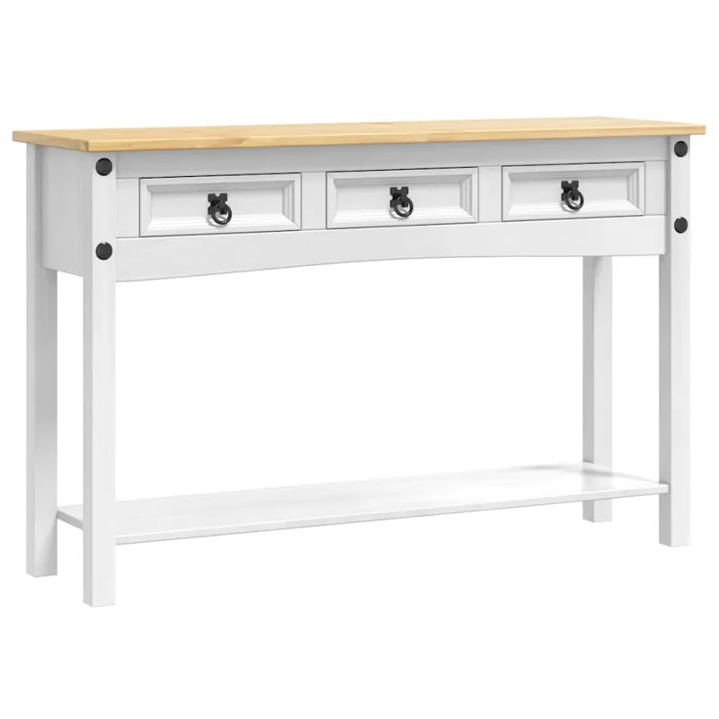 Žurnalinis staliukas su stalčių Corona Balta 114 x 34,5 x 73 cm
