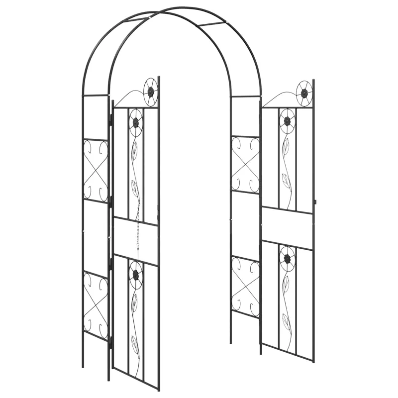 Sodo arka Paprastas Juoda 115 x 37 x 226 cm