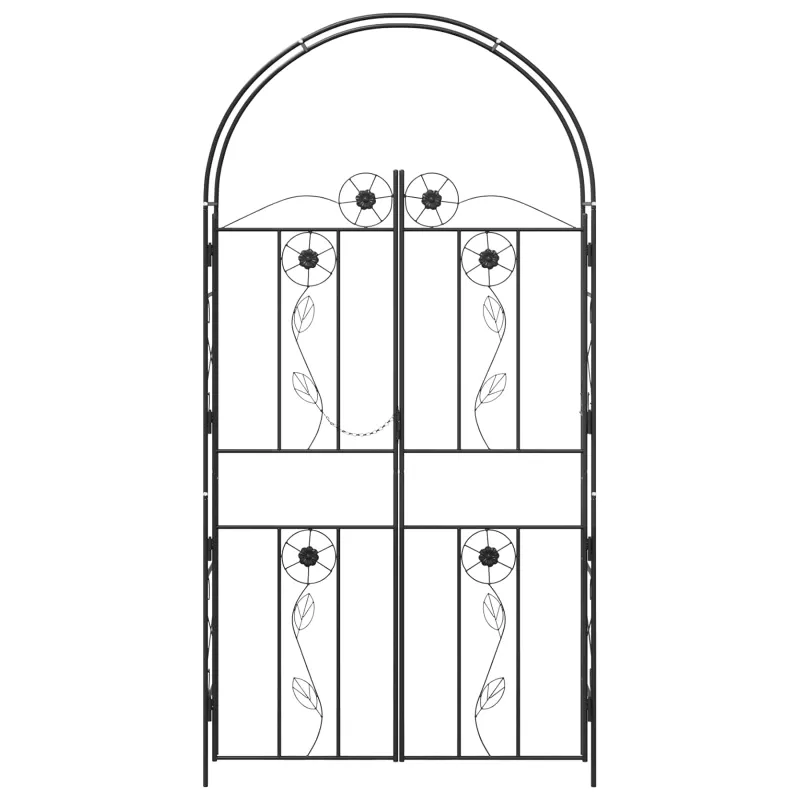 Sodo arka Paprastas Juoda 115 x 37 x 226 cm