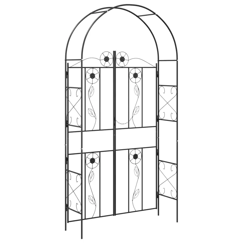 Sodo arka Paprastas Juoda 115 x 37 x 226 cm