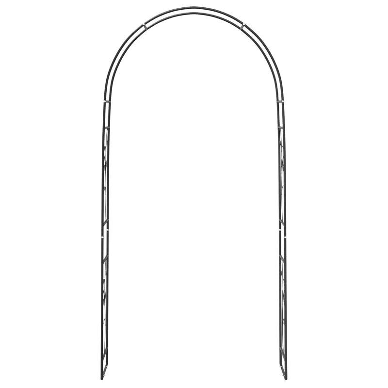 Sodo arka Gėlių Juoda 115 x 37 x 231 cm