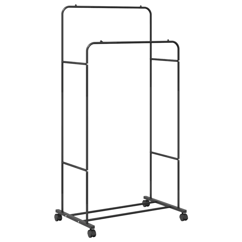 Drabužių stovas Paprastas Juoda 80 x 53 x 156 cm