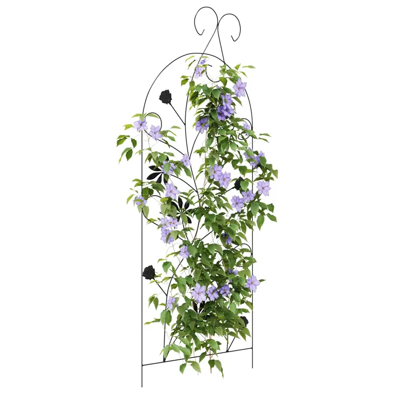 Sodo tvora su užraktu 3 pcs Juoda 112 x 39,5 cm Plienas