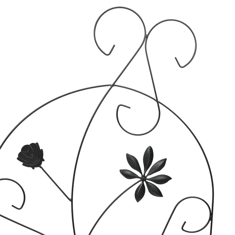 Sodo tvora su užraktu 3 pcs Juoda 112 x 39,5 cm Plienas
