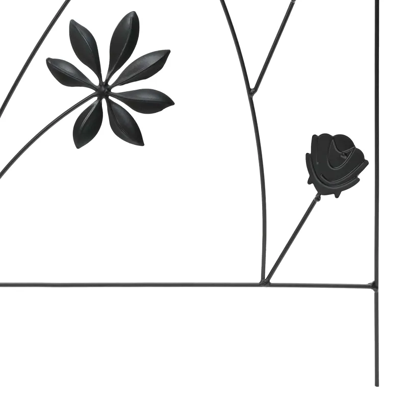Sodo tvora su užraktu 3 pcs Juoda 112 x 39,5 cm Plienas