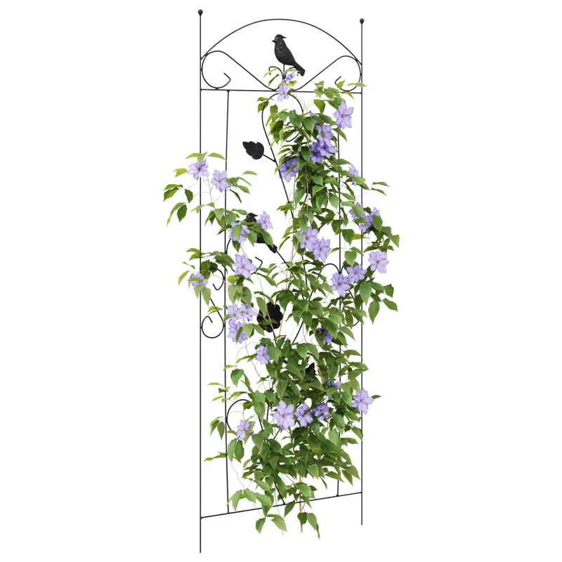 Sodo tvora 3 pcs Juoda 110 x 40 cm Plienas