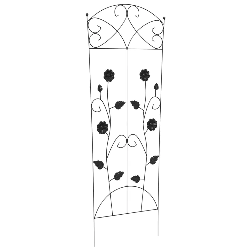 Sodo tvora 3 pcs Juoda 110,5 x 42,5 cm Plienas