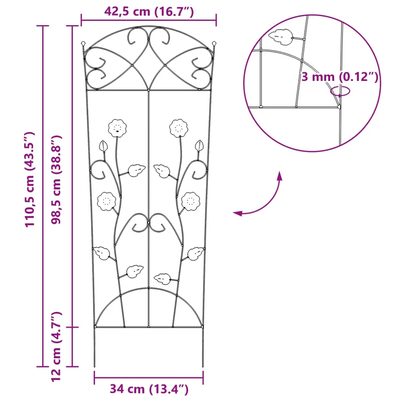 Sodo tvora 3 pcs Žalia 110,5 x 42,5 cm Plienas