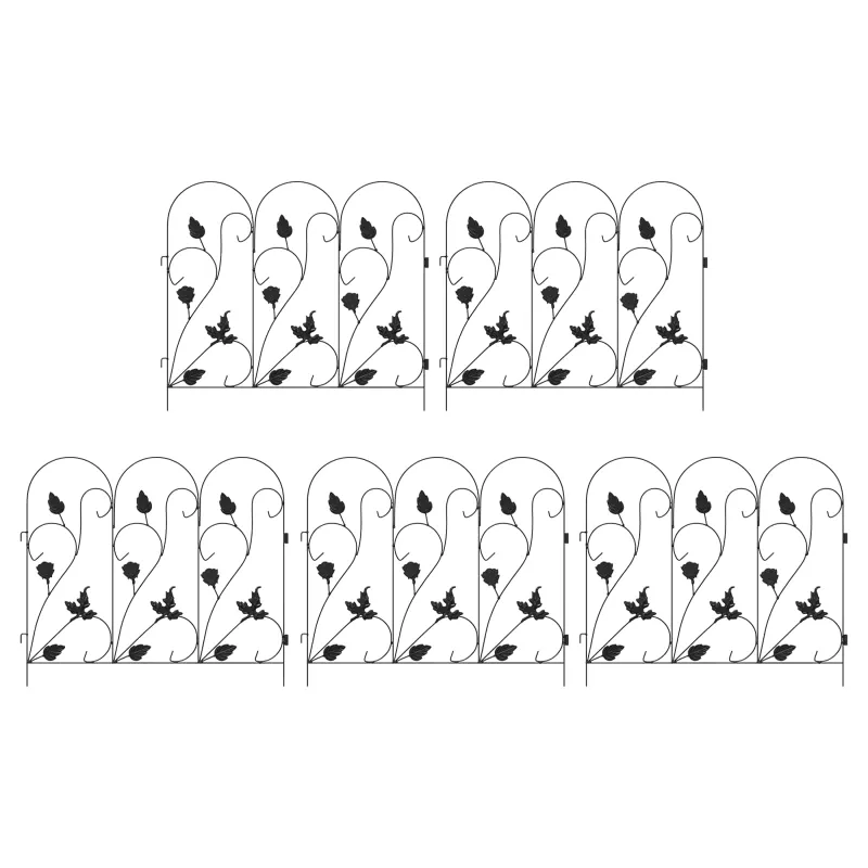 Sodo tvora 5 pcs Juoda Plienas