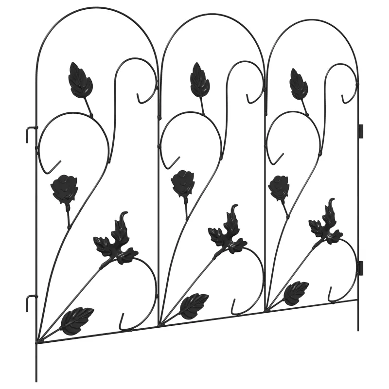 Sodo tvora 5 pcs Juoda Plienas