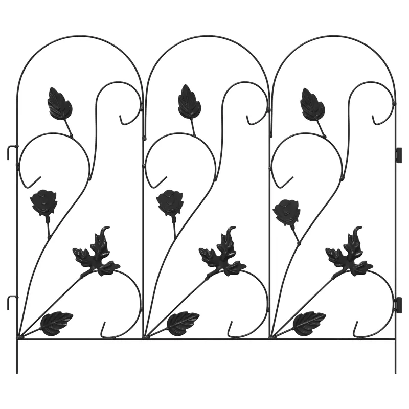 Sodo tvora 5 pcs Juoda Plienas