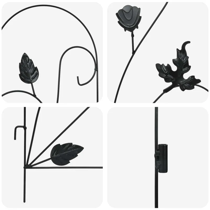 Sodo tvora 5 pcs Juoda Plienas