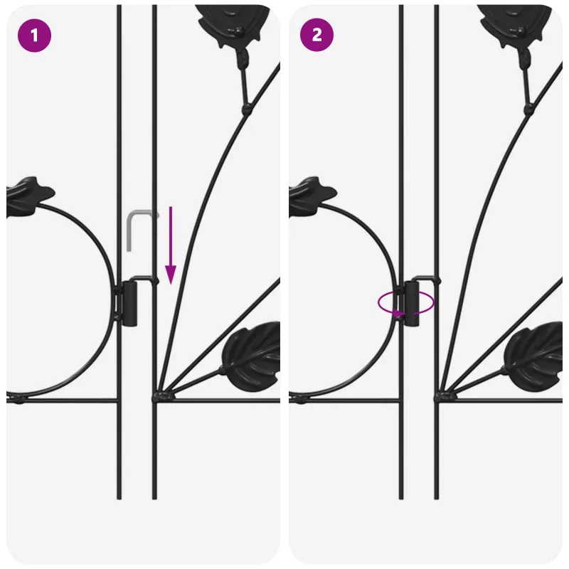 Sodo tvora 5 pcs Juoda Plienas