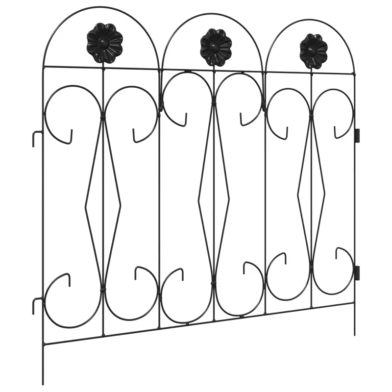 Sodo tvora 5 pcs Juoda Plienas