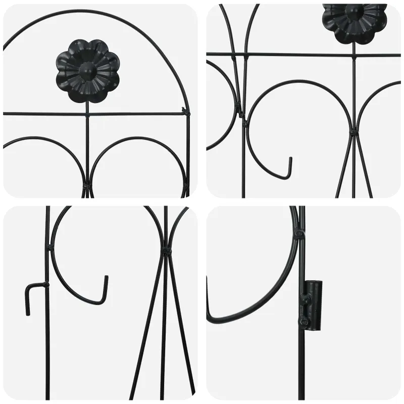 Sodo tvora 5 pcs Juoda Plienas