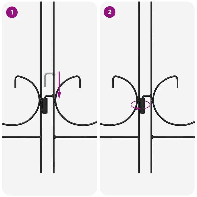 Sodo tvora 5 pcs Juoda Plienas