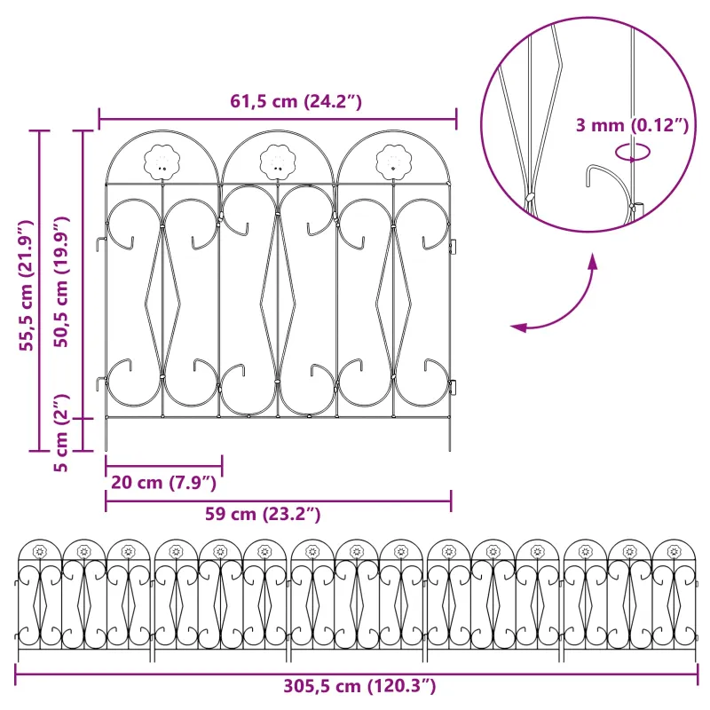 Sodo tvora 5 pcs Žalia Plienas
