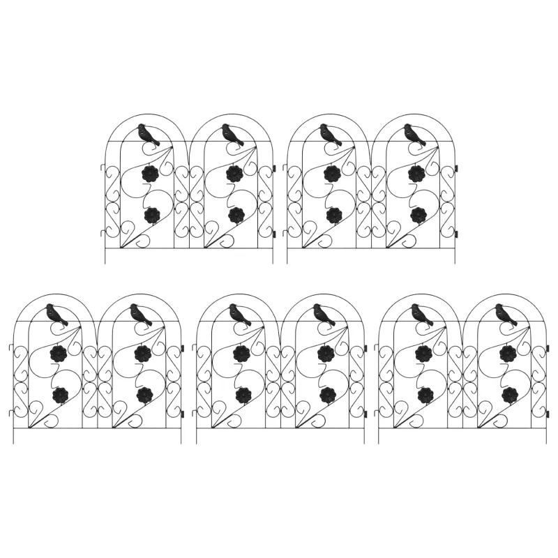 Sodo tvora 5 pcs Juoda Plienas