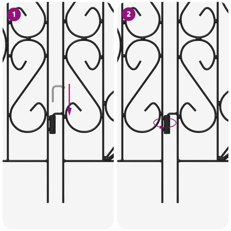 Sodo tvora 5 pcs Juoda Plienas