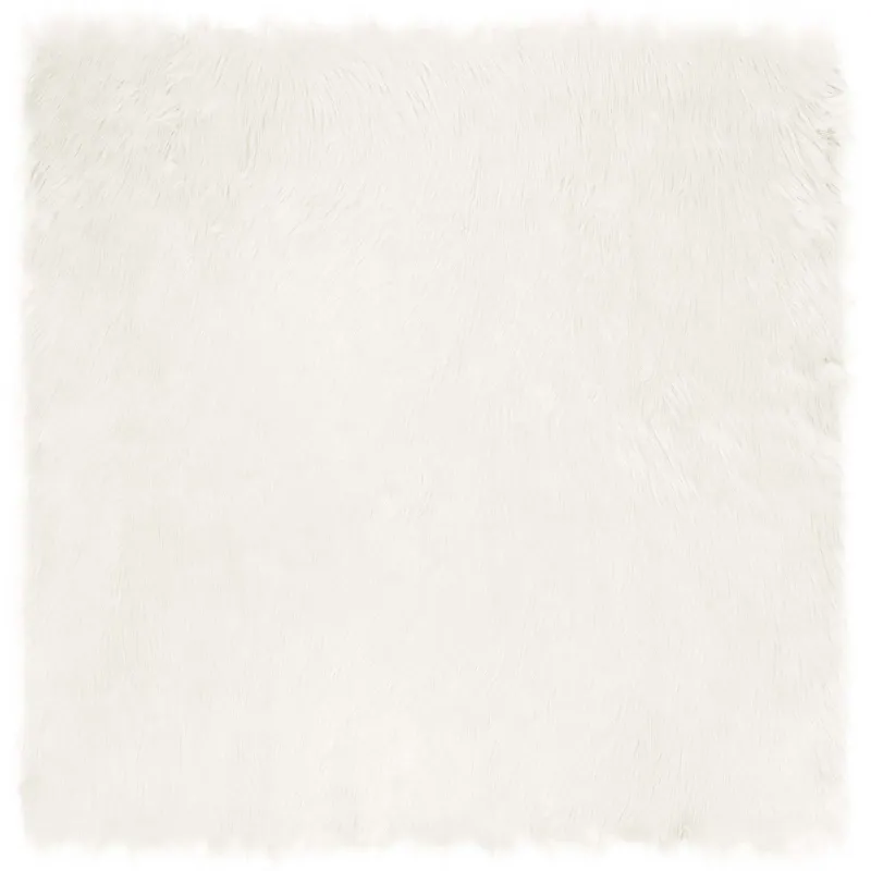 Dirbtinio avių kailio kilimas TAFALLA Balta 200 x 200 cm