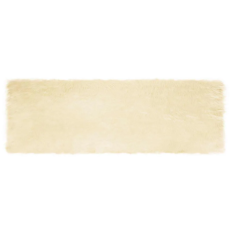 Dirbtinio avių kailio kilimas TAFALLA Kreminė 80 x 250 cm