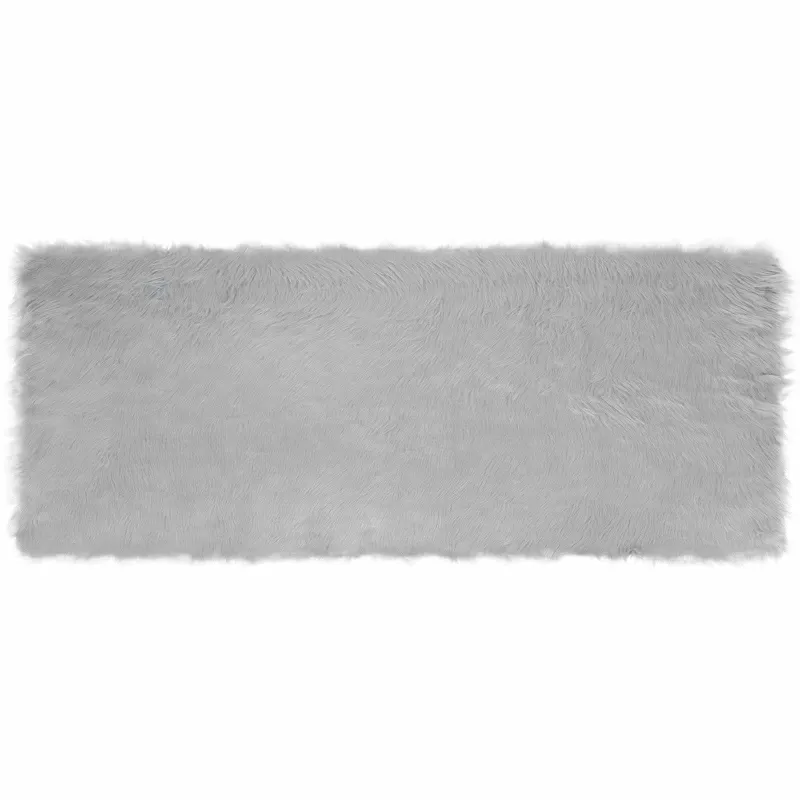Dirbtinio avių kailio kilimas TAFALLA Pilka 80 x 200 cm