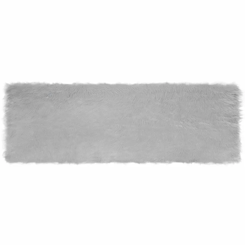 Dirbtinio avių kailio kilimas TAFALLA Pilka 80 x 250 cm