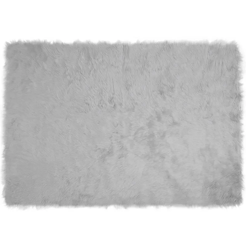 Dirbtinio avių kailio kilimas TAFALLA Pilka 120 x 170 cm