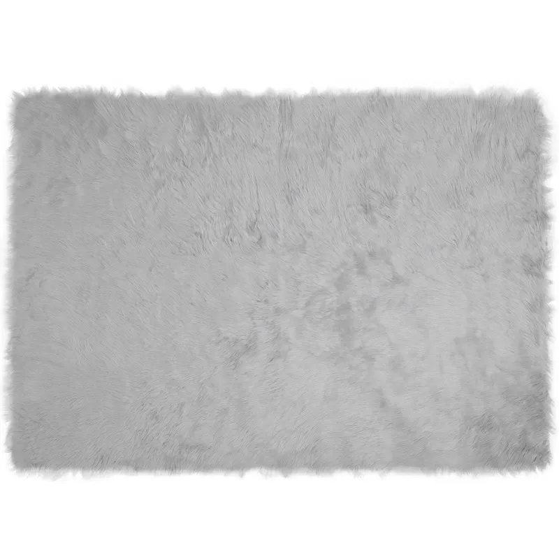 Dirbtinio avių kailio kilimas TAFALLA Pilka 140 x 200 cm