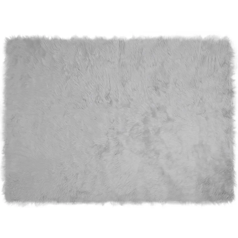 Dirbtinio avių kailio kilimas TAFALLA Pilka 160 x 230 cm