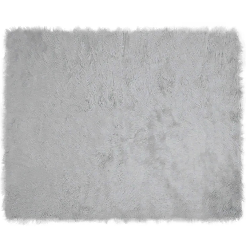 Dirbtinio avių kailio kilimas TAFALLA Pilka 200 x 280 cm