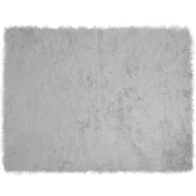Dirbtinio avių kailio kilimas TAFALLA Pilka 240 x 340 cm