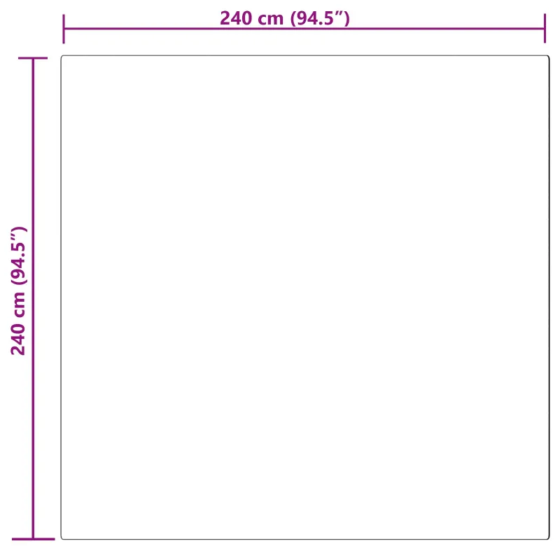 Dirbtinio avių kailio kilimas TAFALLA Juoda 240 x 240 cm
