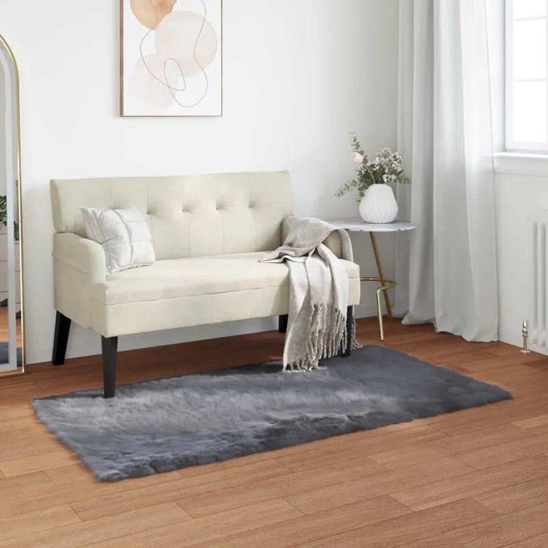 Dirbtinio avių kailio kilimas TAFALLA Antracito 60 x 110 cm